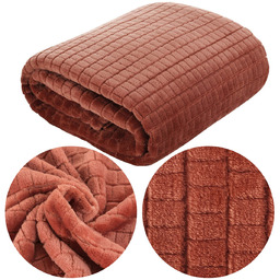 Koc 200 x 220 Mikrofibra Design Cindy2 Cegła