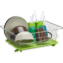 Relaxdays Ociekacz ze stali nierdzewnej z tacą