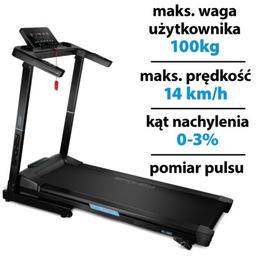 SPOKEY Bieżnia elektryczna Elias 1500W 14km/h