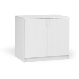 Drewniana szafa THEO, 900x1000x470 mm zamykana, biały