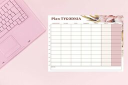 Planer plan tygodnia suchościeralny- jesienne piwonie