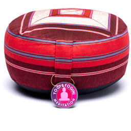 Poduszka do medytacji z bawełny czerwony