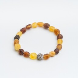Pakamera Bransoletka z bursztynu bałtyckiego elastyczna