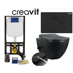 MISKA WC Z BIDETEM 51X35,5 cm Z BATERIĄ
