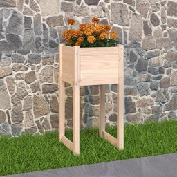 vidaXL Donica, 40x40x81 cm, lite drewno sosnowe