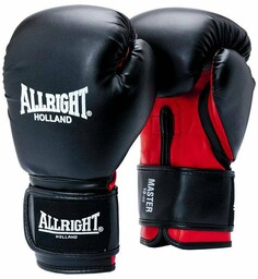 Rękawice bokserskie Allright Master PU Czarno-czerwone 2053