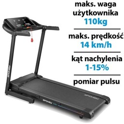 SPOKEY Bieżnia elektryczna Hype 1305W 14 km/h
