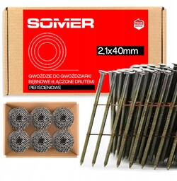 Gwoździe Do Gwoździarki Bębnowe 2,1/40 R 14700SZT Duża
