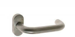 Klamka drzwiowa INOX z tarczką owalną B-HARKO KI