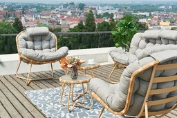 Meble ogrodowe technorattanowe Palermo Round Beige / Light