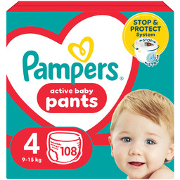 Pieluchomajtki Pampers Rozmiar 4 108 szt. 9-15 kg