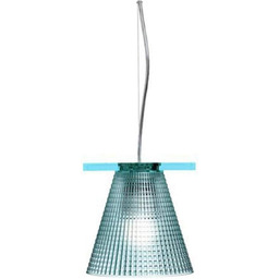 Kartell Light-Air, lampy wiszące z tłoczeniem, niebieskie