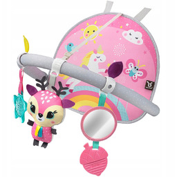 Samochodowy pałąk z sensorycznymi zabawkami i jelonkiem BenBat