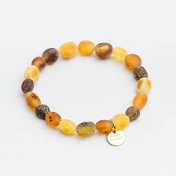 Pakamera Personalizowana bransoletka z bursztynu bałtyckiego elastyczna