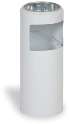 Metalowa popielniczka zewnętrzna, 10 l, biała