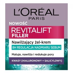 LOREAL Paris Revitalift Filler Nawilżający żel-krem regulujący nadmiar
