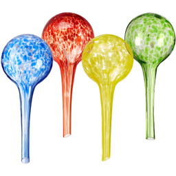 Relaxdays Kulki nawadniające szklane, zestaw 4 sztuk, wys.