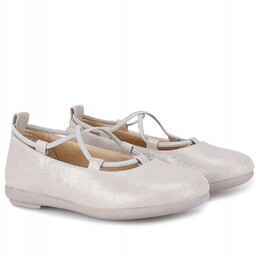 Złote Baleriny Dziecięce Emel Z Bawełny Organcznej R31