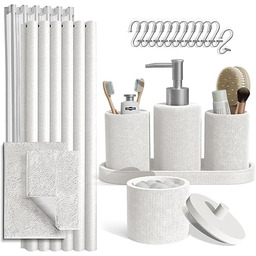 Clara Clark Biały zestaw łazienkowy  zestawy łazienkowe