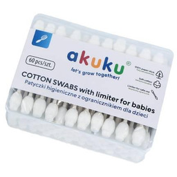Akuku Bezpieczne patyczki do uszu dla niemowląt, 60