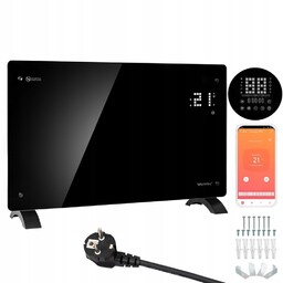 Grzejnik elektryczny szklany konwektorowy programowalny timer 2500W WiFi