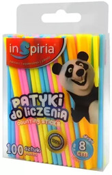 Patyki do liczenia okrągłde 8cm 100szt - InSpiria