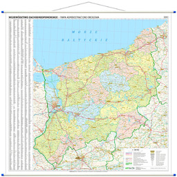 Województwo zachodniopomorskie WYDANIE 2026 mapa ścienna administracyjna, ArtGlob
