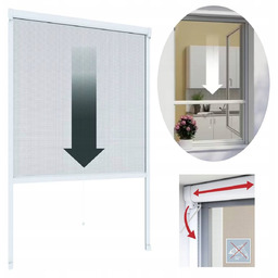 Moskitiera na okno Windhager aluminiowa rolowana 100x160 cm,