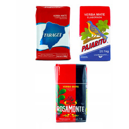 Yerba Mate Rosamonte Pajarito Taragui 3x1kg Zestaw