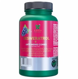LANCO NUTRITIONS Resweratrol + Anti-Aging Combo, 60 kaps.