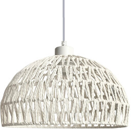 Candellux Wisząca lampa pleciona Balli 31-26910 abażurowa biała