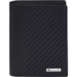 Elegancki męski portfel karbonowy ze skóry RFID Dubai