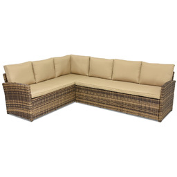 Narożnik z technorattanu Monaco Garden Point brązowy