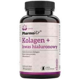 PHARMOVIT Kolagen + kwas hialuronowy, 90 kapsułek