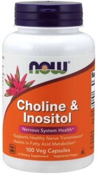 Cholina 250 mg + Inozytol 250 mg, NOW