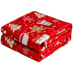 Narzuta bożonarodzeniowa pikowana czerwona NLW-14