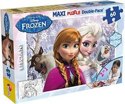 Lisciani - Frozen Maxi Double Face, puzzle coloreable,