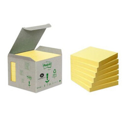 Notes samoprzylepny 76x76mm 6x100 kartek 654-1B żółty 3M