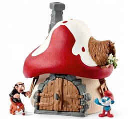 Schleich 20803 Domek Smerfów 2 Figurki Smerfy Gargamel,