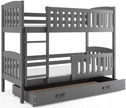 Łóżko piętrowe dla dzieci Kubuś 200x90 + BARIERKA