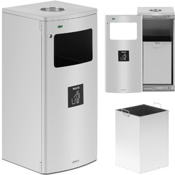 Kosz na śmieci odpady miejski zewnętrzny prostokątny