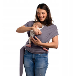 Boba Chusta do noszenia niemowląt Wrap szara nosidełko