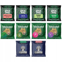 Zestaw Yerba Mate Green Guarani Yaguar 10x50g
