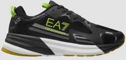 EA7 Czarne sneakersy z zielonym logo