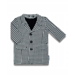 Dziewczęcy płaszczyk dresowy w pepitkę biały Nicol, r.