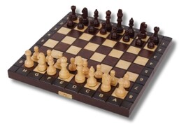Szachy drewniane 154 szkolne 27x27 cm