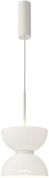 KYOTO Lampa wisząca biała marmur szkło H350cm fi22cm