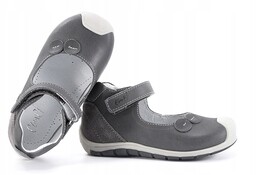 Emel E2432-1 Balerinki Dziewczęce Półbuty szare 19