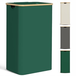 Youdenova Kosz Na Pranie 85L Z Pokrywą Zielony