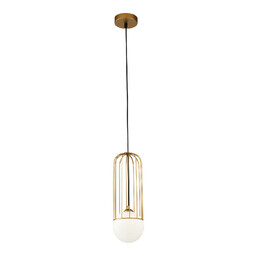 Modernistyczna LAMPA wisząca TELFORD P361PL-01G Maytoni druciana OPRAWA